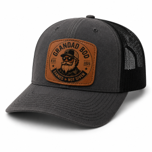 Grandad Bod Heritage Leather Patch Hat